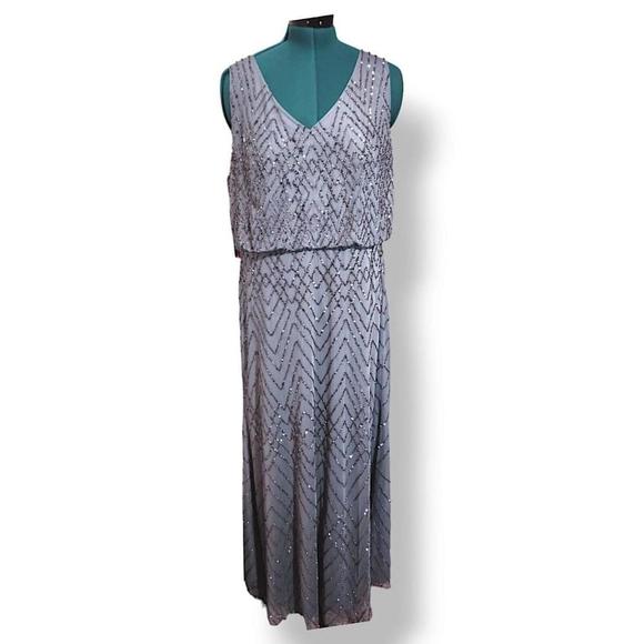 Anthropologie Dresses & Skirts - Anthropologie BHLDN Gray Periwinkle Beaded Blaise Dress NWOT Sz 20